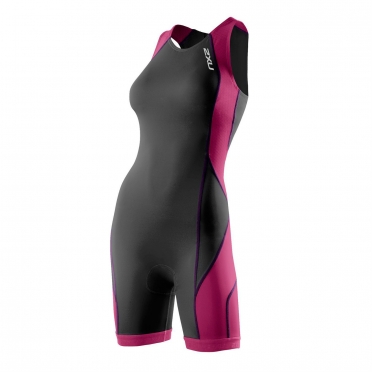2XU Comp Trisuit Women's Rear Zip Charcoal UV 2013 (WT2329d)